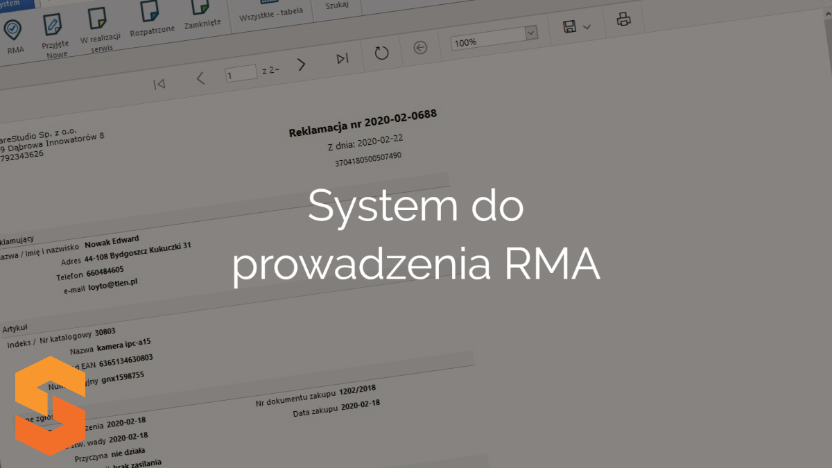 System do prowadzenia RMA